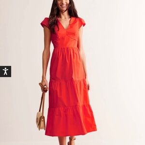 Boden May Cotton Midi Tea Dress